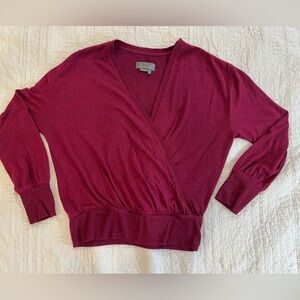 Anthropologie Rocio Hacci Textured Knit Faux Wrap Sweater XL